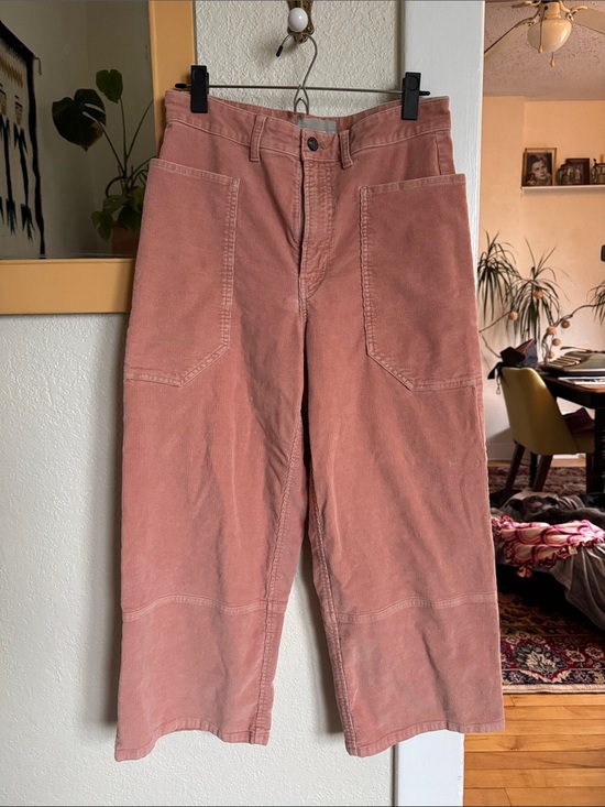 Everlane Pants - Everlane Way-High Gardener Cropped Pants - 8 US - light salmon corduroy